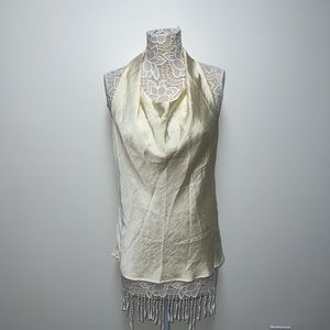 Cream Silk Top